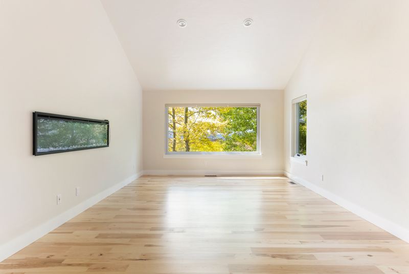 Primary suite with electric fireplace